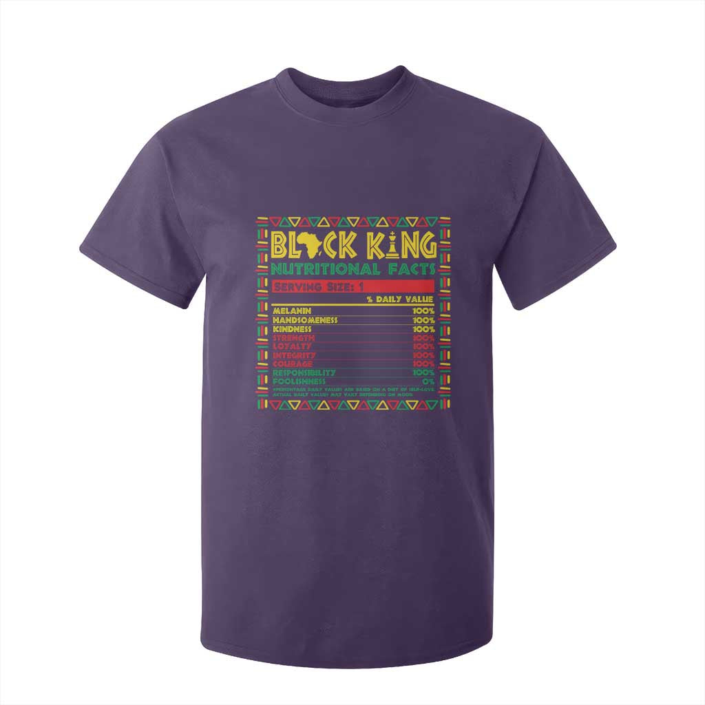Juneteenth T Shirt For Kid Black King Nutritional Facts African American Dad Men TS09 Purple Print Your Wear