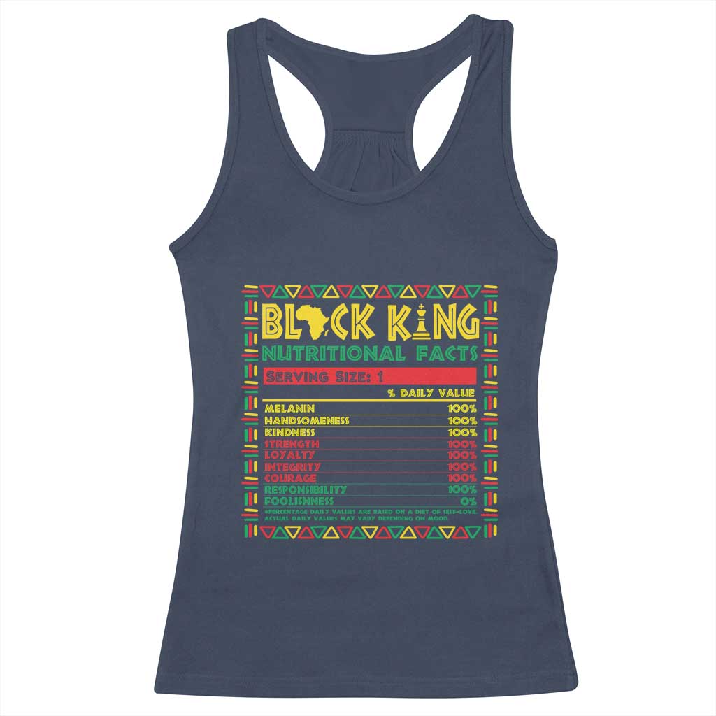Juneteenth Racerback Tank Top Black King Nutritional Facts African American Dad Men TS09 Navy Print Your Wear