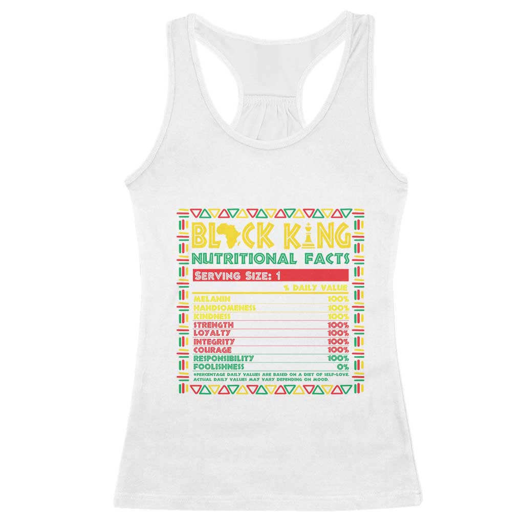 Juneteenth Racerback Tank Top Black King Nutritional Facts African American Dad Men TS09 White Print Your Wear