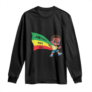 Juneteenth 1865 Cool Melanin Black Boys Kids Long Sleeve Shirt TS09 Black Print Your Wear