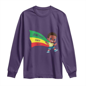 Juneteenth 1865 Cool Melanin Black Boys Kids Long Sleeve Shirt TS09 Purple Print Your Wear