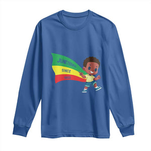 Juneteenth 1865 Cool Melanin Black Boys Kids Long Sleeve Shirt TS09 Royal Blue Print Your Wear