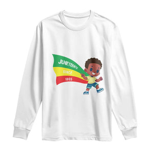 Juneteenth 1865 Cool Melanin Black Boys Kids Long Sleeve Shirt TS09 White Print Your Wear