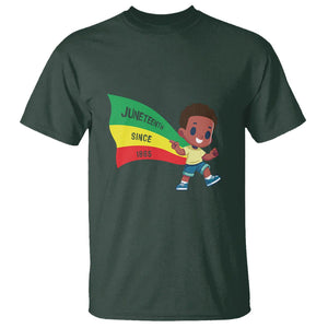 Juneteenth 1865 Cool Melanin Black Boys Kids T Shirt TS09 Dark Forest Green Print Your Wear