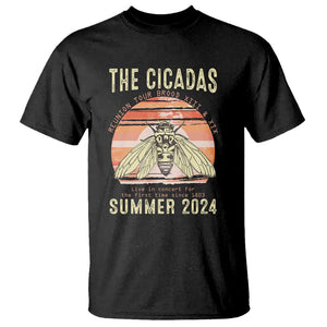 The Cicada Reunion U.S Tour 2024 T Shirt Broods XIII & XIX Summer Cicadas Concert Fest TS09 Black Print Your Wear