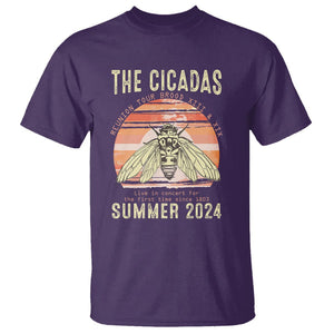 The Cicada Reunion U.S Tour 2024 T Shirt Broods XIII & XIX Summer Cicadas Concert Fest TS09 Purple Print Your Wear