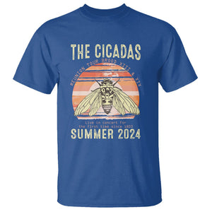 The Cicada Reunion U.S Tour 2024 T Shirt Broods XIII & XIX Summer Cicadas Concert Fest TS09 Royal Blue Print Your Wear