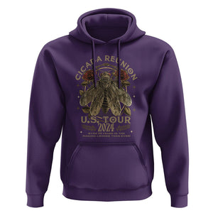 The Cicada Reunion U.S Tour 2024 Hoodie Broods XIII & XIX Vintage Cicadas Concert Fest TS09 Purple Print Your Wear