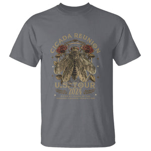 The Cicada Reunion U.S Tour 2024 T Shirt Broods XIII & XIX Vintage Cicadas Concert Fest TS09 Charcoal Print Your Wear