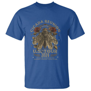 The Cicada Reunion U.S Tour 2024 T Shirt Broods XIII & XIX Vintage Cicadas Concert Fest TS09 Royal Blue Print Your Wear