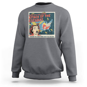 Funny Attack Of The Cicadas U.S Tour 2024 Sweatshirt TS09 Charcoal Print Your Wear