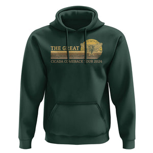 The Great Cicada Comeback Tour 2024 Hoodie TS09 Dark Forest Green Print Your Wear