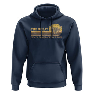 The Great Cicada Comeback Tour 2024 Hoodie TS09 Navy Print Your Wear