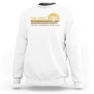 The Great Cicada Comeback Tour 2024 Sweatshirt TS09 White Print Your Wear