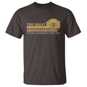 The Great Cicada Comeback Tour 2024 T Shirt TS09 Dark Chocolate Print Your Wear