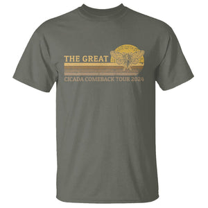 The Great Cicada Comeback Tour 2024 T Shirt TS09 Military Green Print Your Wear