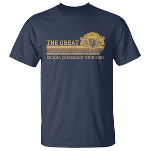 The Great Cicada Comeback Tour 2024 T Shirt TS09 Navy Print Your Wear