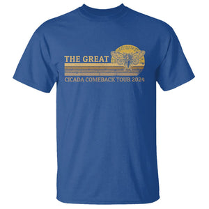 The Great Cicada Comeback Tour 2024 T Shirt TS09 Royal Blue Print Your Wear