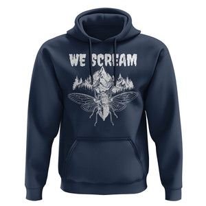 We Scream Funny Summer Cicada Hoodie TS09 Navy Print Your Wear