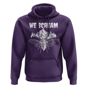 We Scream Funny Summer Cicada Hoodie TS09 Purple Print Your Wear