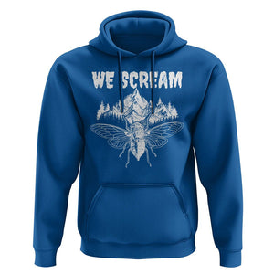 We Scream Funny Summer Cicada Hoodie TS09 Royal Blue Print Your Wear