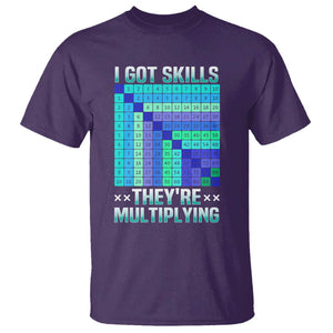 Math Lover T Shirt I Got Skills They're Multiplying TS09 Purple Print Your Wear