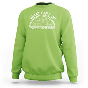 Funny Math Lover Sweatshirt What Part Of This Don't You Understand TS09 Lime Print Your Wear