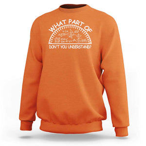 Funny Math Lover Sweatshirt What Part Of This Don't You Understand TS09 Orange Print Your Wear