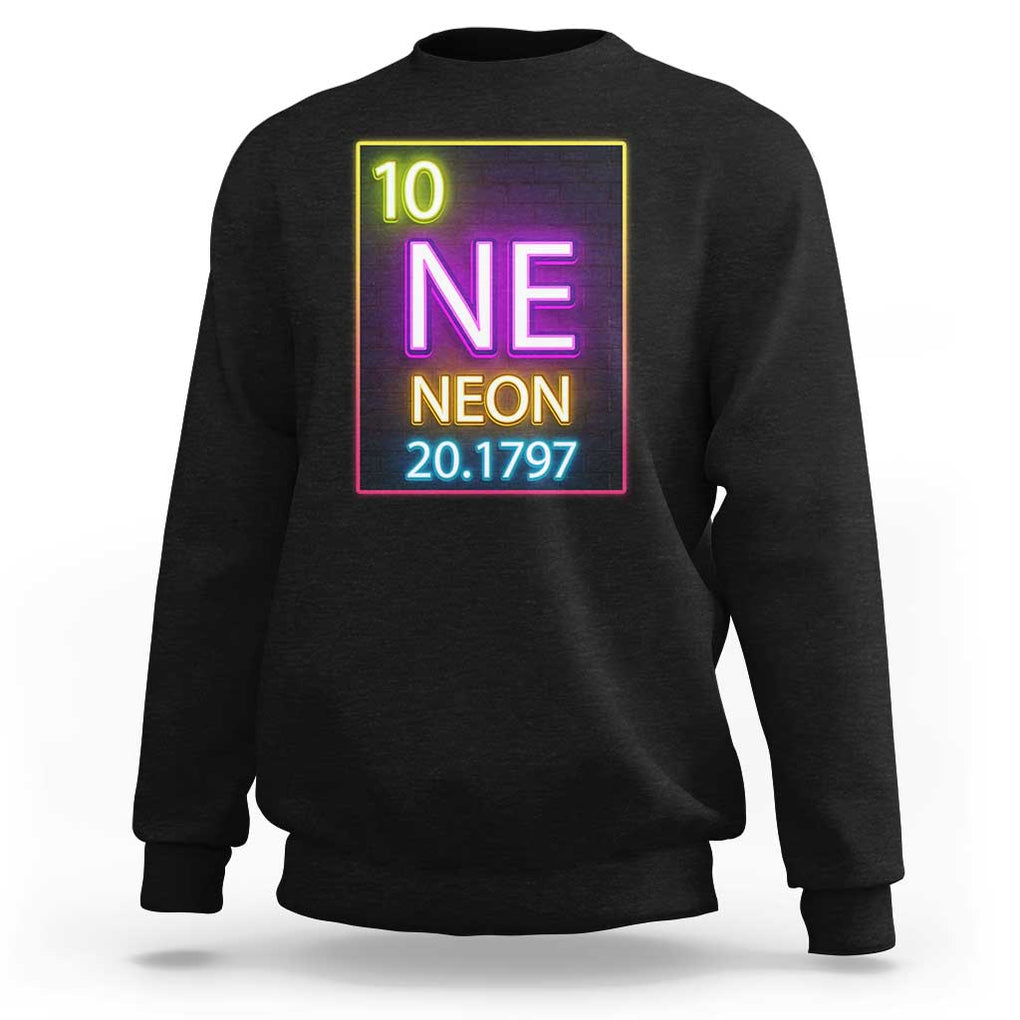 Chemistry Teacher Neon Periodic Table Sweatshirt TS09 Black Print Your Wear