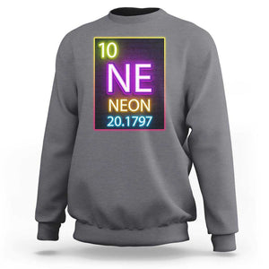 Chemistry Teacher Neon Periodic Table Sweatshirt TS09 Charcoal Print Your Wear