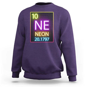 Chemistry Teacher Neon Periodic Table Sweatshirt TS09 Purple Print Your Wear