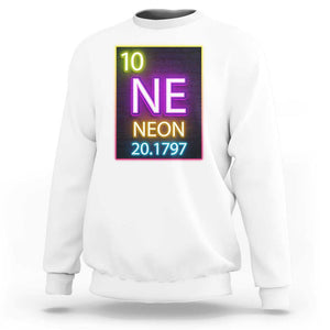 Chemistry Teacher Neon Periodic Table Sweatshirt TS09 White Print Your Wear