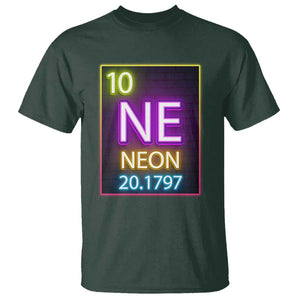 Chemistry Teacher Neon Periodic Table T Shirt TS09 Dark Forest Green Print Your Wear