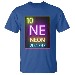 Chemistry Teacher Neon Periodic Table T Shirt TS09 Royal Blue Print Your Wear