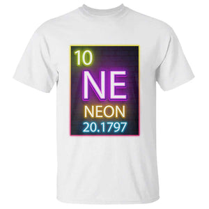 Chemistry Teacher Neon Periodic Table T Shirt TS09 White Print Your Wear