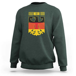 Funny Germany German No Nein Sweatshirt TS09 Dark Forest Green Print Your Wear