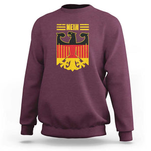 Funny Germany German No Nein Sweatshirt TS09 Maroon Print Your Wear