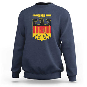 Funny Germany German No Nein Sweatshirt TS09 Navy Print Your Wear