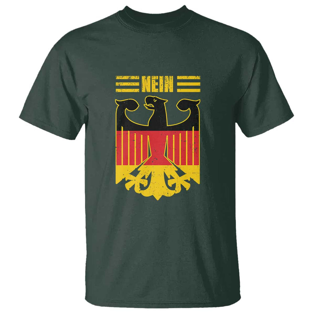 Funny Germany German No Nein T Shirt TS09 Dark Forest Green Print Your Wear