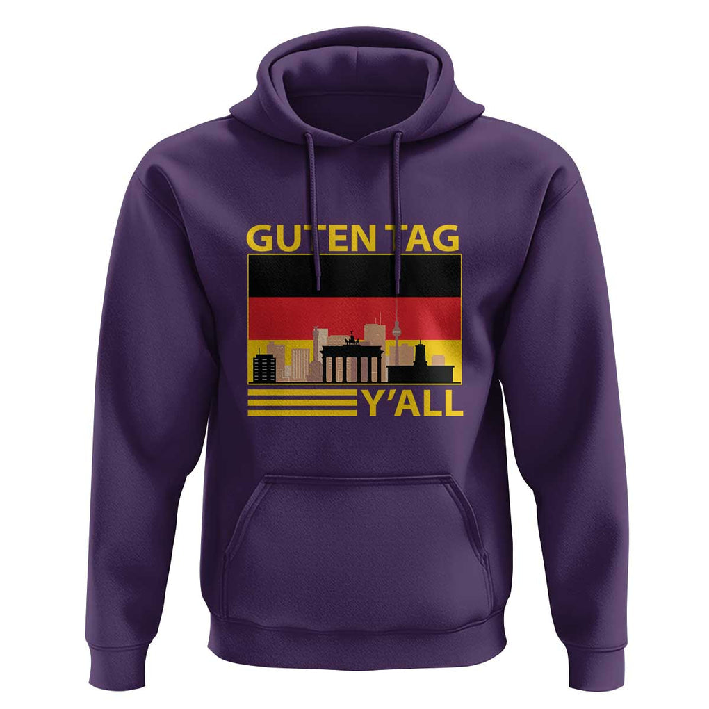 Germany Hoodie Guten Tag Y'all German Flag TS09 Purple Print Your Wear
