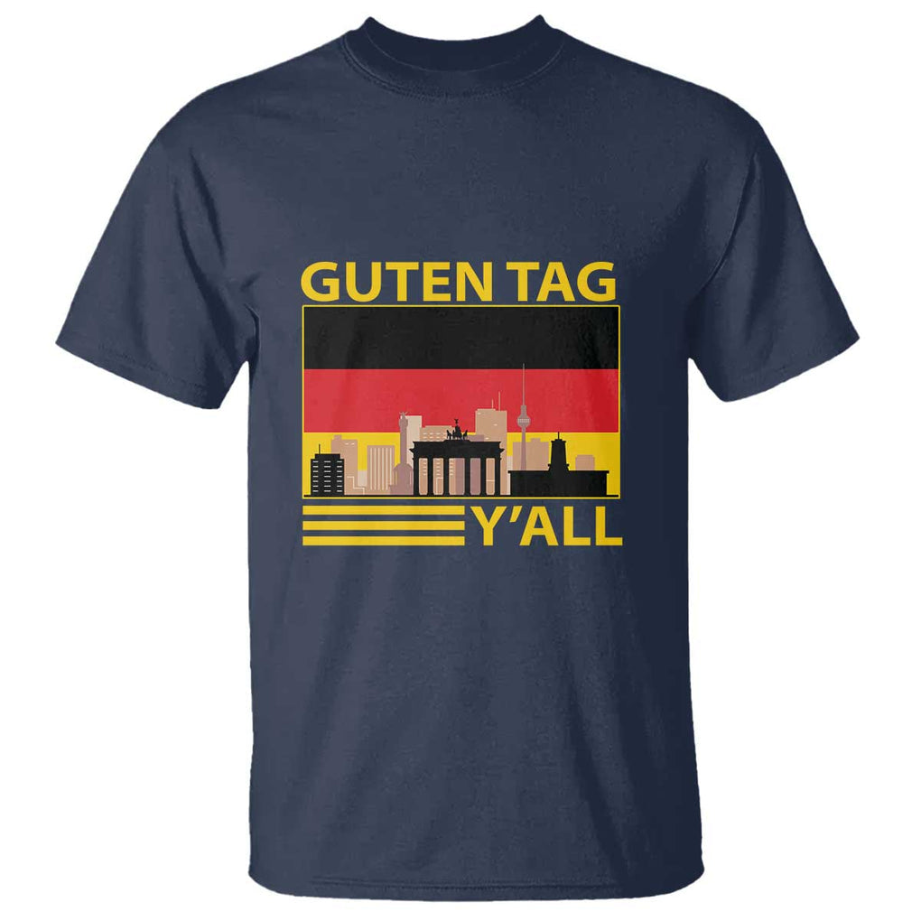 Germany T Shirt Guten Tag Y'all German Flag TS09 Navy Print Your Wear
