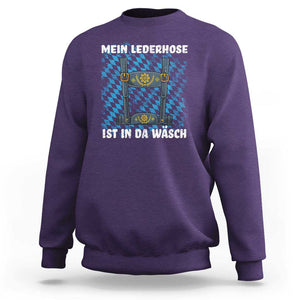 Oktoberfest Sweatshirt My Lederhosen Is In The Wash German Beer Festival TS09 Purple Print Your Wear