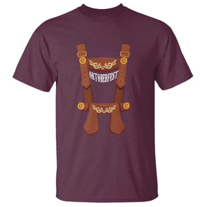 Oktoberfest T Shirt Lederhosen Simple Costume German Beer Festival TS09 Maroon Print Your Wear