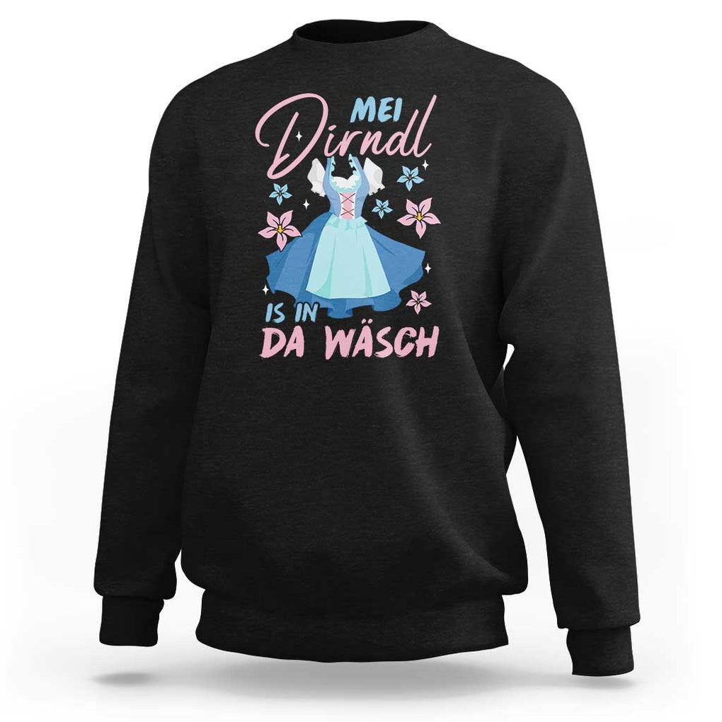 Oktoberfest Sweatshirt Mei Dirndl In Da Wasch German Girls Women TS09 Black Print Your Wear