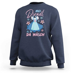 Oktoberfest Sweatshirt Mei Dirndl In Da Wasch German Girls Women TS09 Navy Print Your Wear