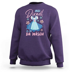 Oktoberfest Sweatshirt Mei Dirndl In Da Wasch German Girls Women TS09 Purple Print Your Wear