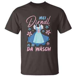 Oktoberfest T Shirt Mei Dirndl In Da Wasch German Girls Women TS09 Dark Chocolate Print Your Wear