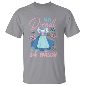 Oktoberfest T Shirt Mei Dirndl In Da Wasch German Girls Women TS09 Sport Gray Print Your Wear