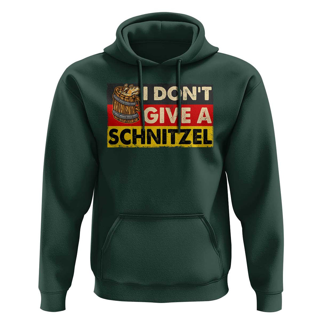 Oktoberfest Hoodie I Don't Give A Schnitzel German Beer TS09 Dark Forest Green Print Your Wear