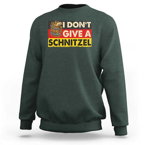 Oktoberfest Sweatshirt I Don't Give A Schnitzel German Beer TS09 Dark Forest Green Print Your Wear